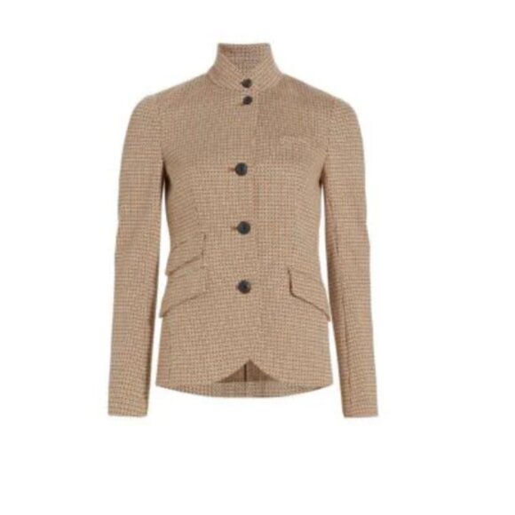 Rag & Bone Slade Dotted Blazer Jacket Brown Size 6 - Picture 4 of 13